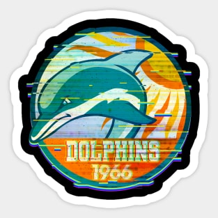 Glitch M Dolphins Sticker